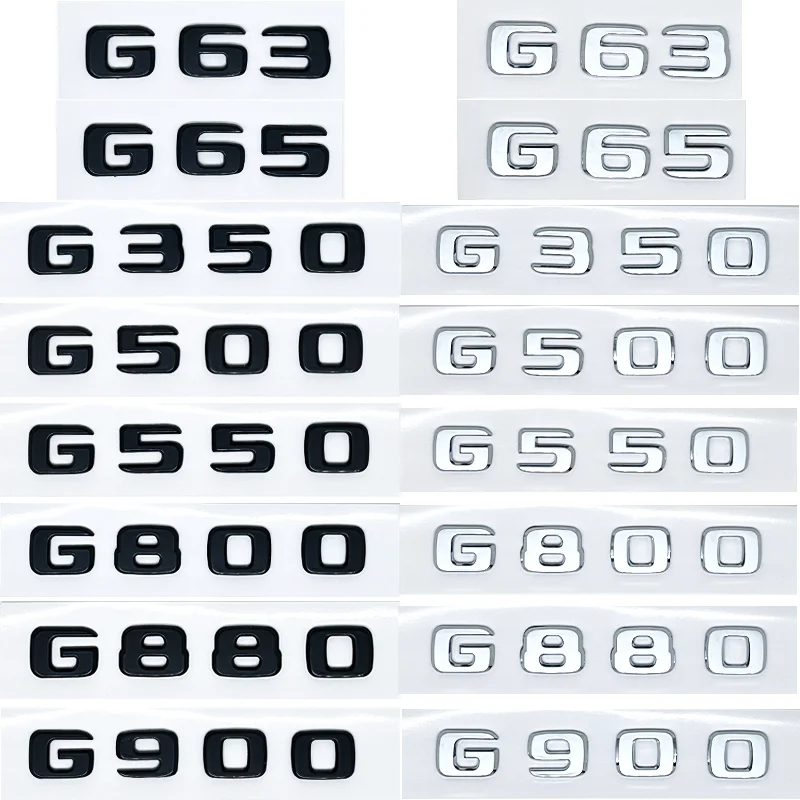 

Logotipo de letras para maletero de coche, insignia con emblema, pegatina para Mercedes Benz Clase G G55 G63 G65 G350 G500 G550