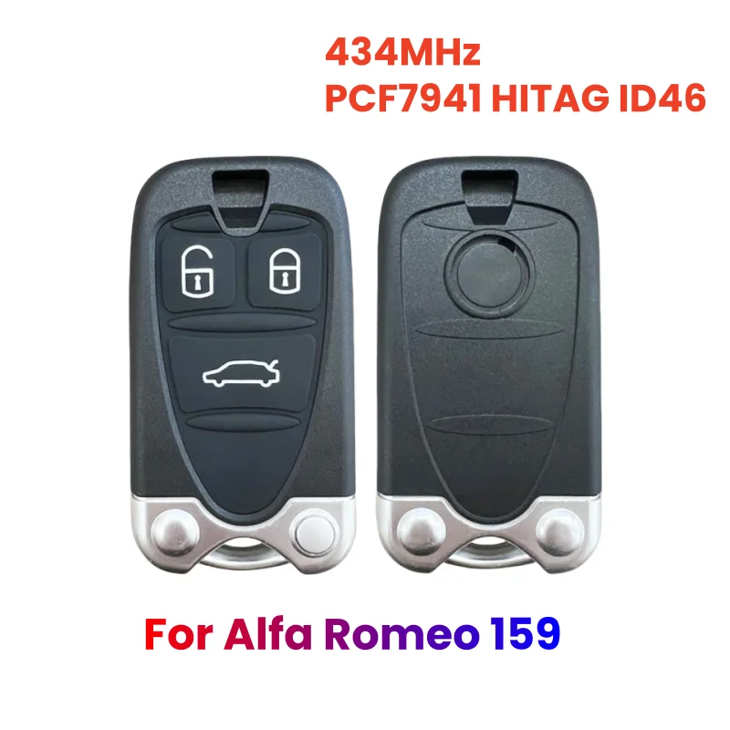 Peter-key Aftermarket Smart Remote Key for Alfa Romeo 159 Brera Spider 71740257 434MHz PCF7941 HITAG ID46 Promixity Smart Card