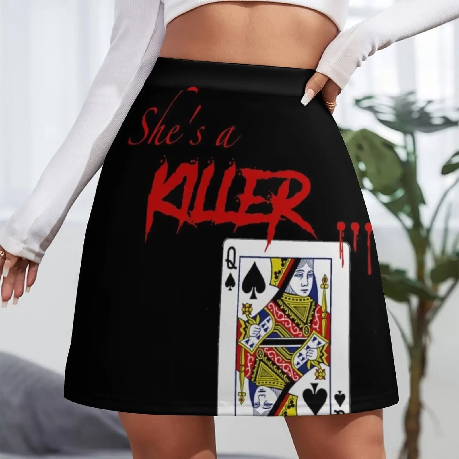 She's A Killer Queen Of Spades Mini Skirt School skirt skirts for woman