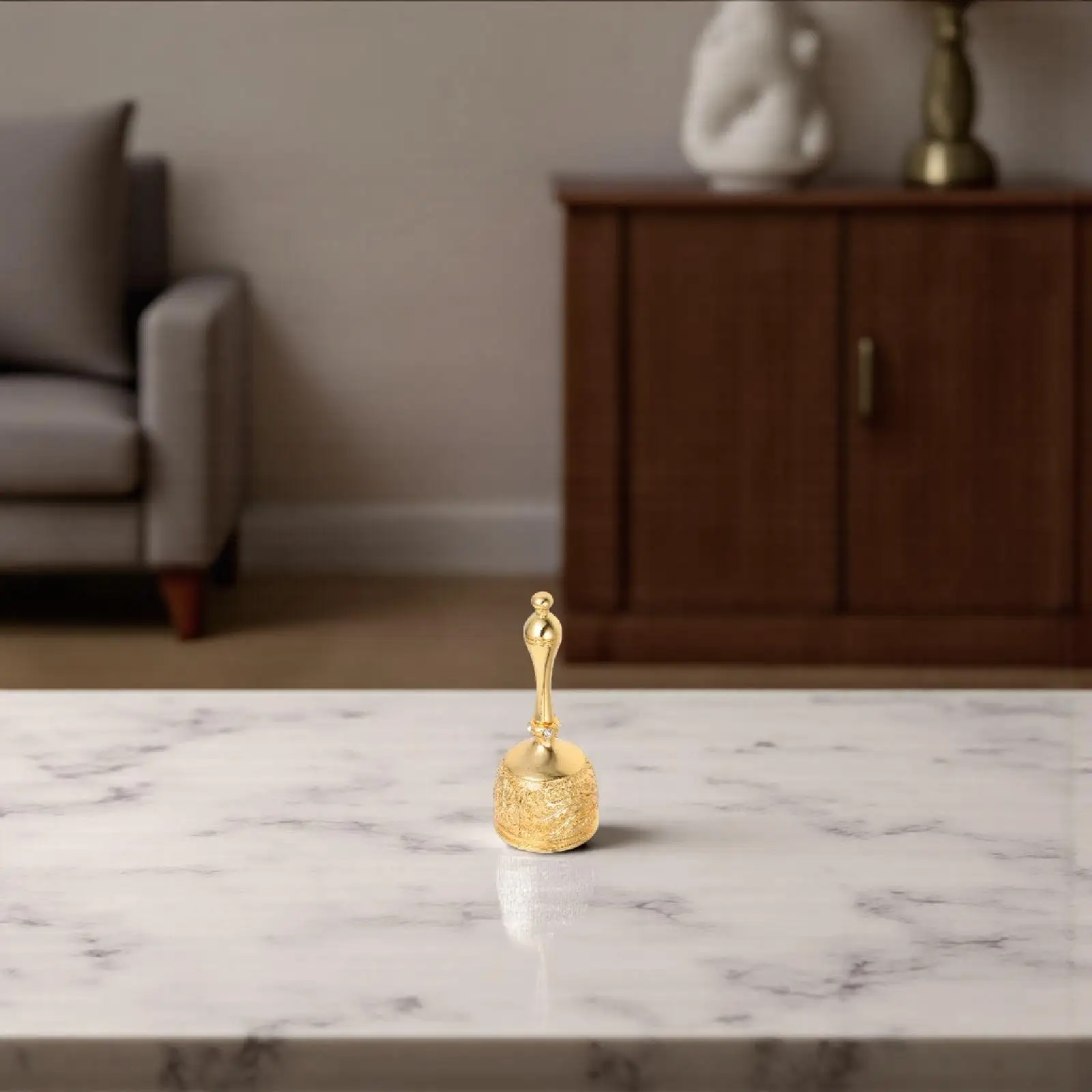 

Alloy Hand Zinc Metal Desk Bell Vintage Dragon Phoenix Tone For Service Call Wedding Dinner Meditation