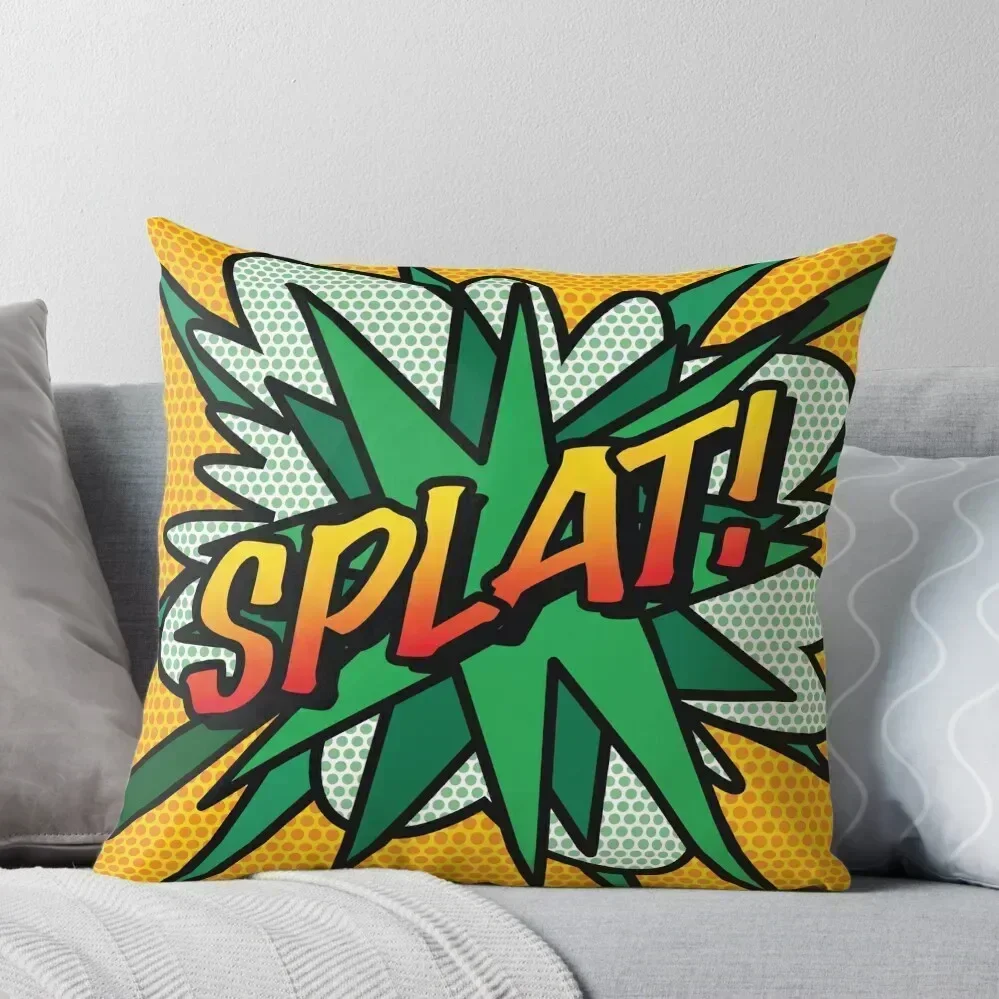 SPLAT Comic Book Pop Art Modern Retro Fun Throw Pillow Rectangular Cushion Cover pillow pillowcase pillow