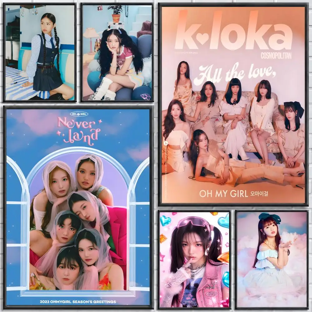 Idol Group O-OH M-MY G-GIRL Poster Poster Wall Sticker Waterproof Self Adhesive HD Art  Bedroom Bar Decor