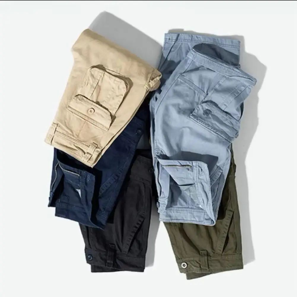 

2025 Functional Outdoor Shorts Men Cargo Shorts with Pockets Soft Breathable Sports Work Shorts Outdoor Casual Cargo Trousers