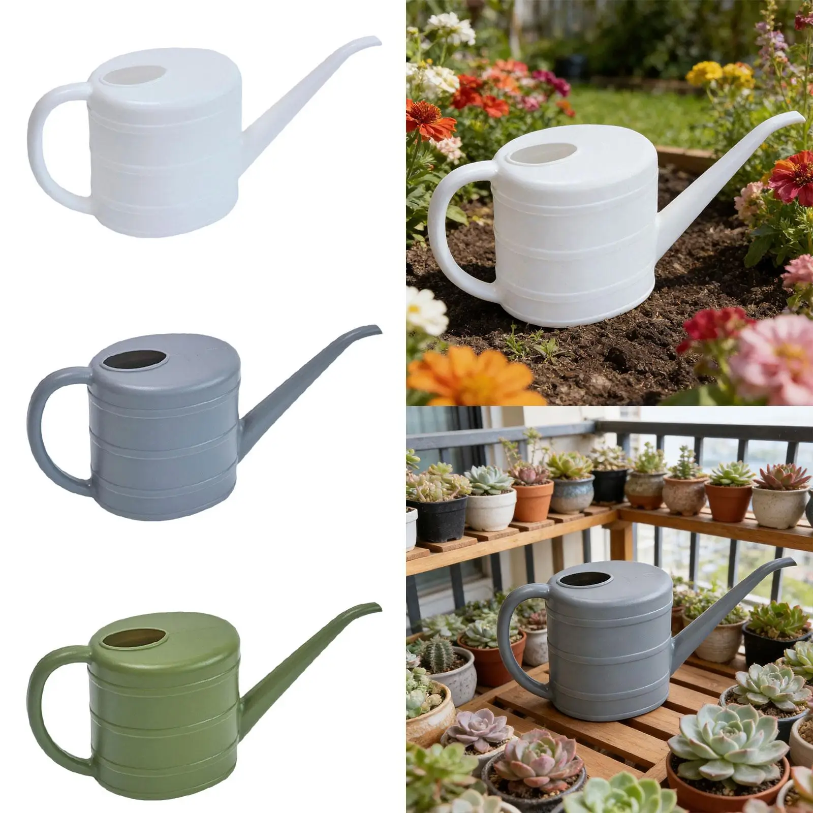 

Современная лейка для растений 2 л, портативная садовая емкость для воды с длинным носиком для домашнего использования, для полива цветов в помещении и на улице