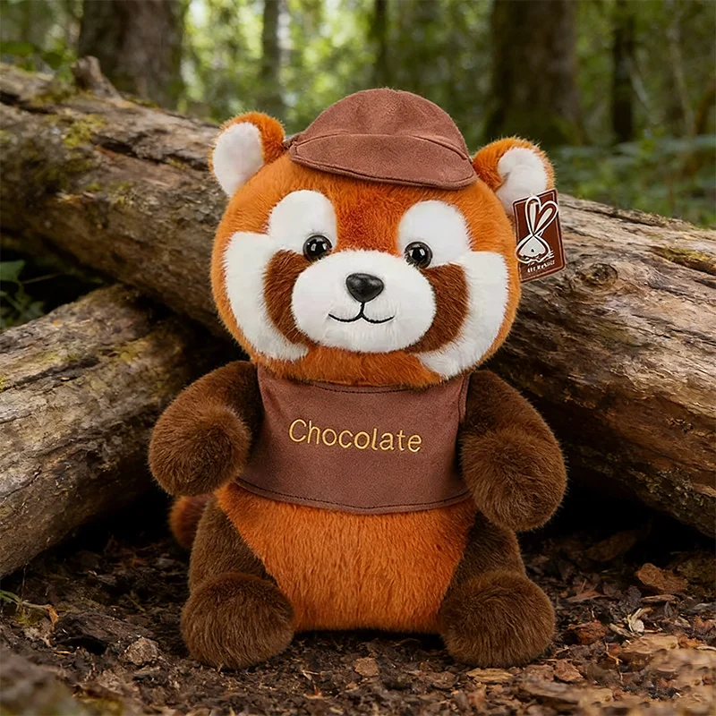 

23CM New Cute Cartoon The Maillard Style Series Of Animals Raccoon Plush Toys Soft Accompany Hugging Merchand Kid Birthday Gifts