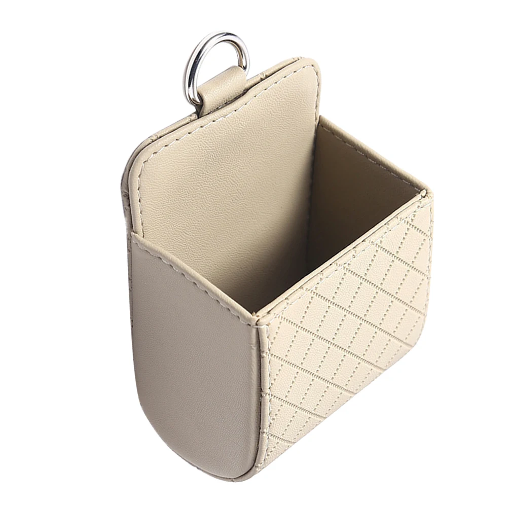 

Multifunctional Pu Car Storage Pouch Durable Air Vent Hook Organizer Universal Seat Back Front Backseat Space Saving