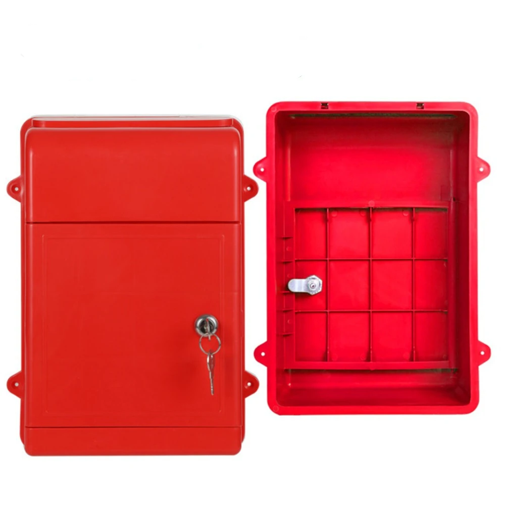صندوق بريد عالمي مثبت على الحائط مع قفل صندوق بريد بلاستيكي يوفر مساحة صندوق بريد واسع الفتح لمكتب ساحة المنزل