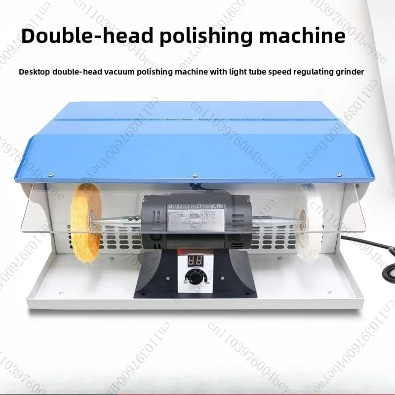 

Небольшая настольная полировальная машина с двойной головкой и регулятором скорости, цифровым дисплеем, полировкой, сбора пыли, тканевым колесом.