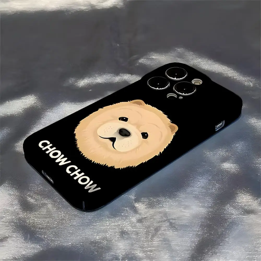 Funda de teléfono Chow Cuppy Dog para Iphone 16 Pro Max 15 Pro 13 14 12 11 8 7 Plus X XR XS Max, funda todo incluido a la moda