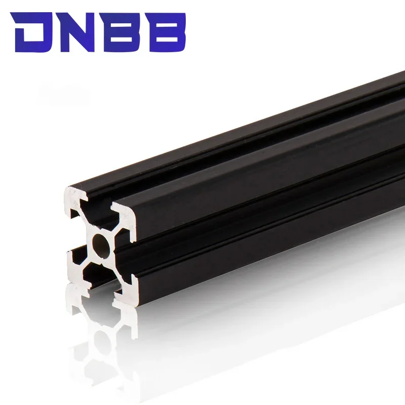 1PC Black 2020 EU standard anodized aluminum profile 100- 800mm suitable for DIY CNC 3D printer engraving machine