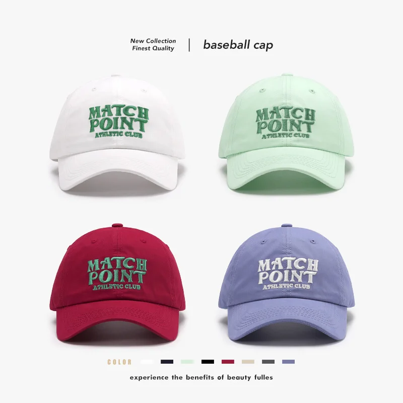 Korean outdoor letter embroidery versatile simple cap soft top thin soft top men and women deepen Baseball cap