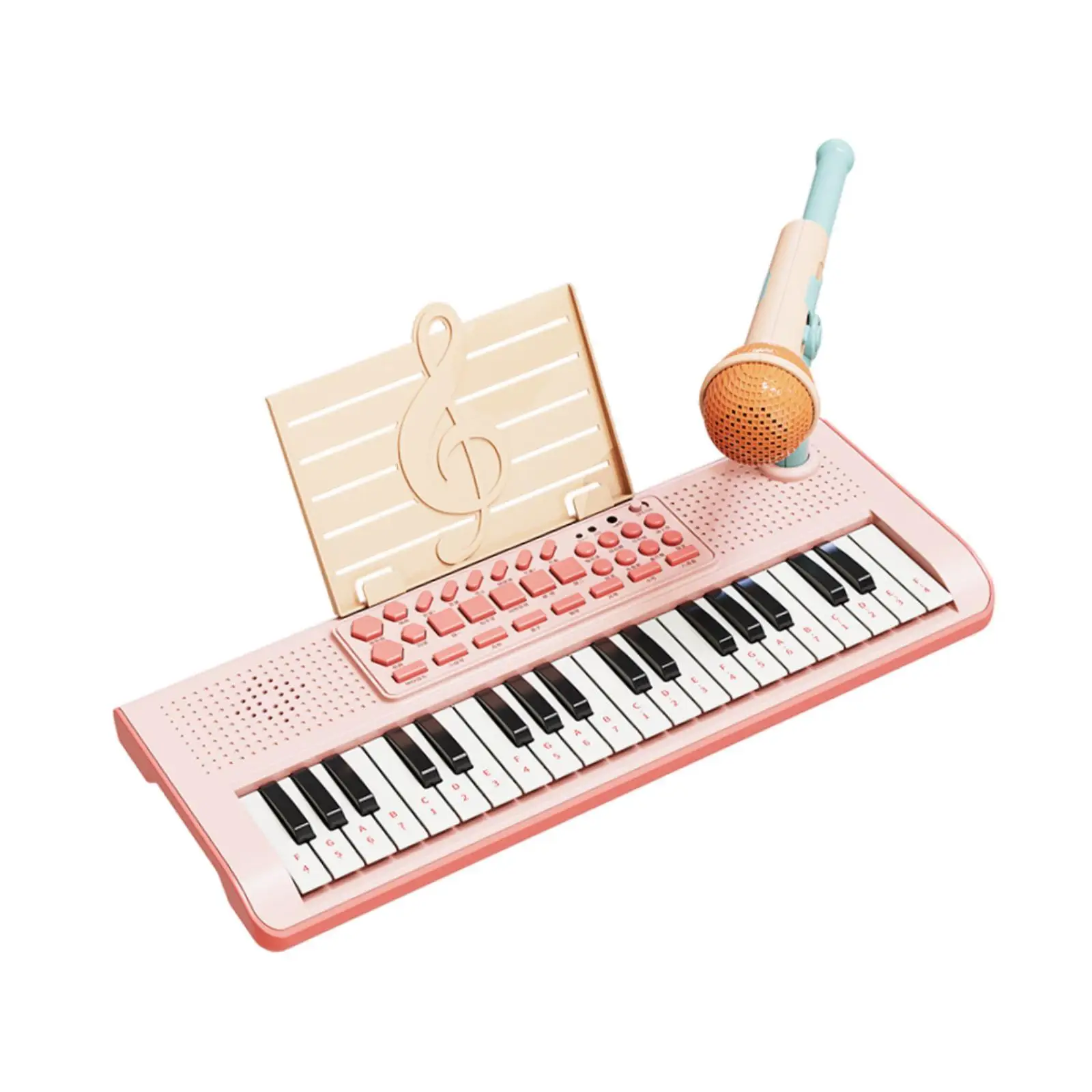 أطفال البيانو لوحة المفاتيح تعلم آلة الموسيقى لعبة موسيقية تعليمية للفتيات الفتيان هدية لوحة المفاتيح الإلكترونية بيانو صغير 37 مفاتيح