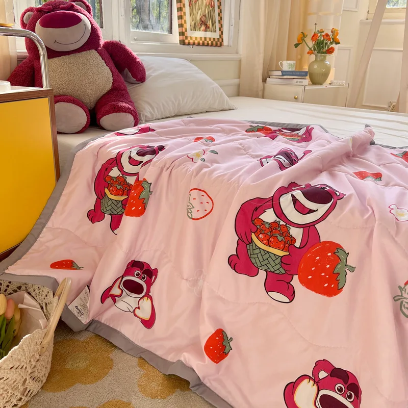 Cartoon Mickey Minnie Mouse Winnie Children\'s Summer Cool Cotton Thin Quilt Kindergarten Nap Core Student Air Conditioning Quilt