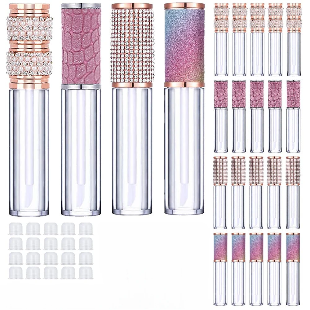 10 Stück 5ml Diamant-Leere Lipgloss-Tuben, Nachfüllbare Tragbare Plastikflaschen, Flüssig-Lippenstift-Behälter, Lipgloss-Probenfläschchen – Detail 1