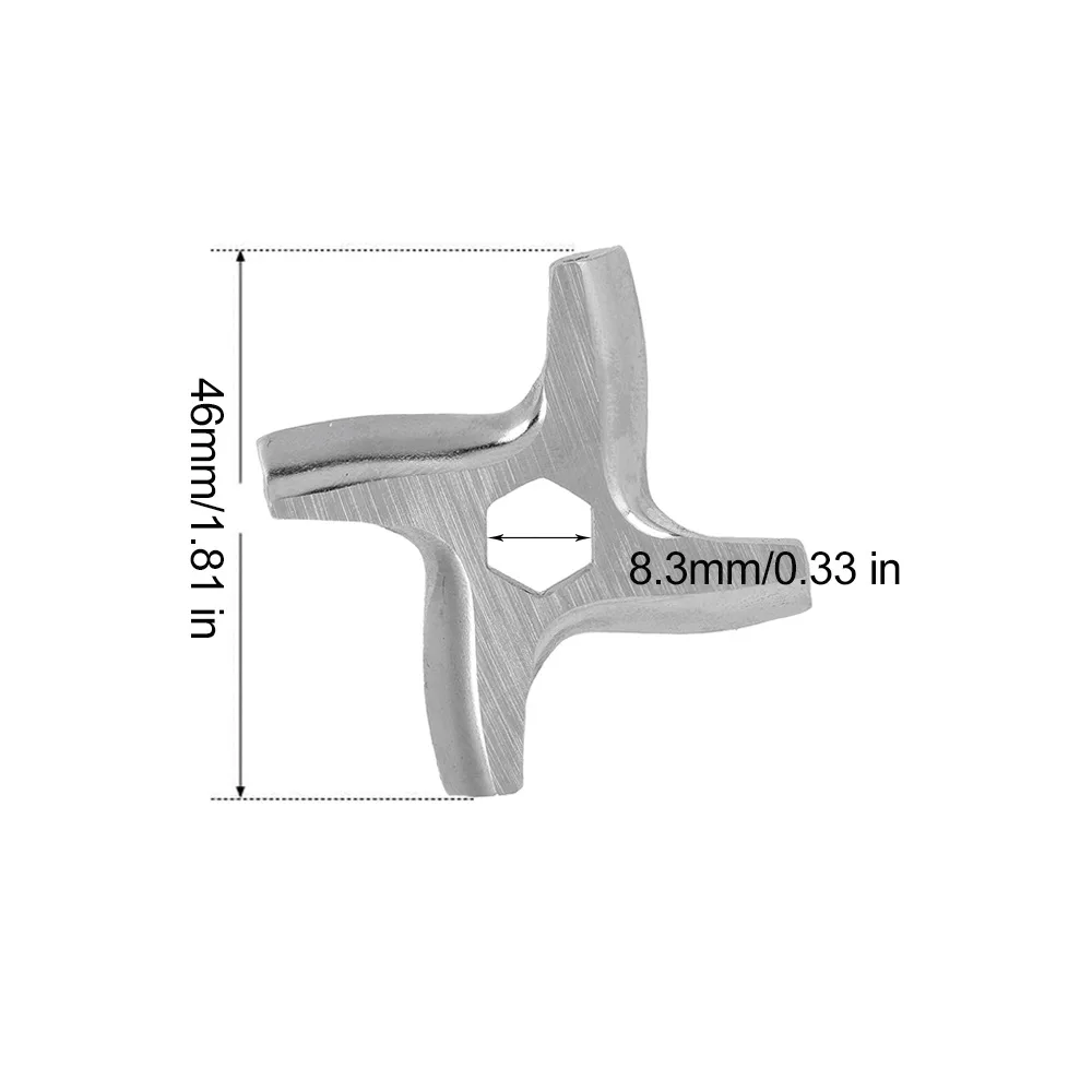 Stainless Steel Meat Grinder Parts Replacement For Moulinex HV2 HV3 HV4 HV6 HV8 ME6121 Set Of 3 Blades Durable Construction