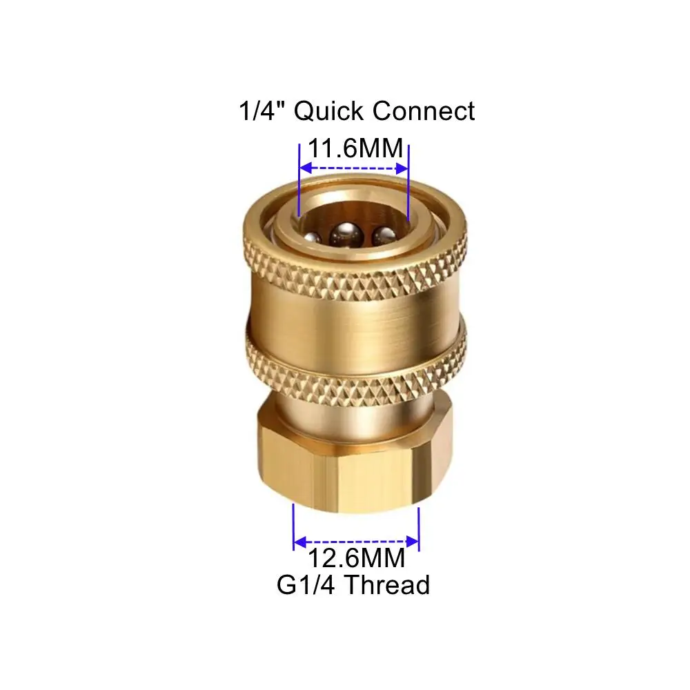 Насадка для мойки высокого давления, быстроразъемный соединительный соединитель 1/4 дюйма с адаптером для фитинга с наружной и внутренней резьбой G1/4
