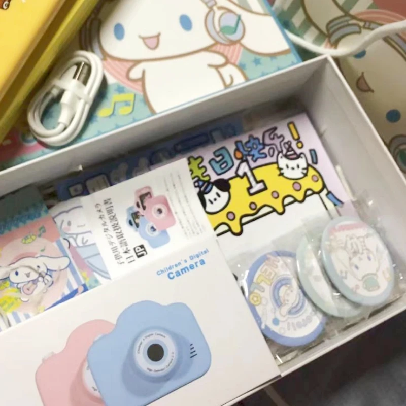 Kawaii Sanrio Anime Digital Camera Cinnamoroll Kuromi Hd Pochacco Long Battery Cameras Life With Memory Card Gifts