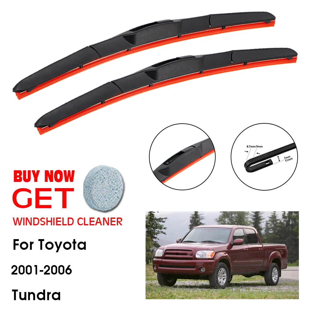 

Car Wiper For Toyota Tundra 19"+19" 2001-2006 Front Window Washer Windscreen Windshield Silica Gel Wiper Blade Accessories