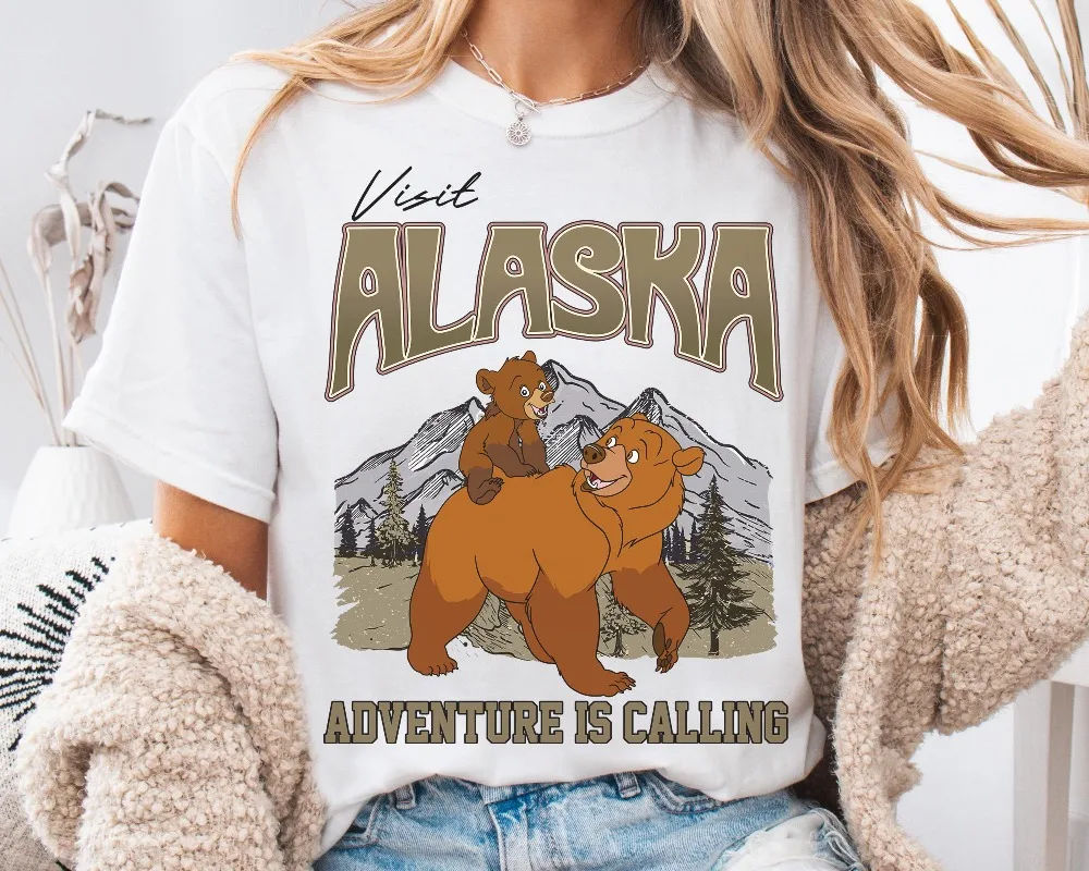 قميص Disney Brother Bear Visit Alaska Adventure Is Calling قميص Kenai Koda Alaska قميص Brotherhood