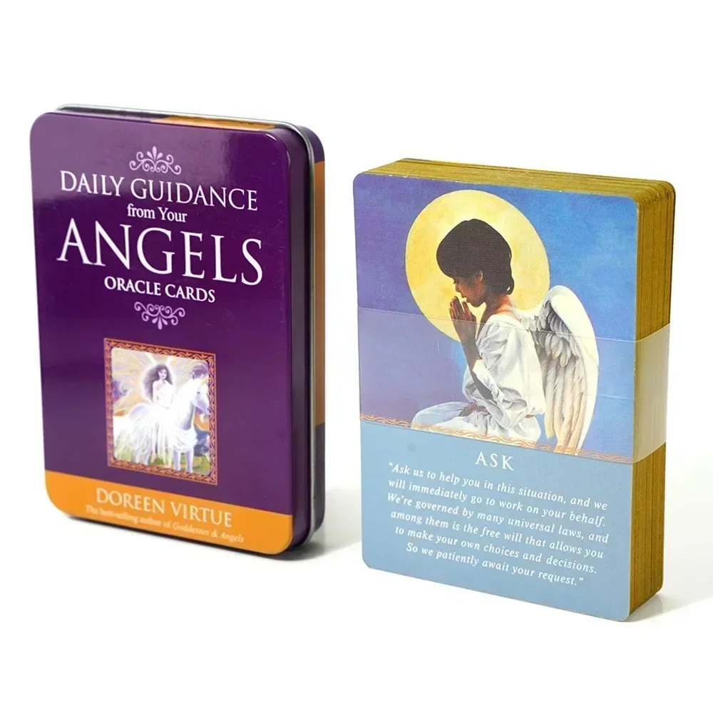 

Классические карты Таро, 44 шт., колода карт Таро, ежедневная инструкция из ваших ангелов, игра Таро, гадание, игра для начинающих