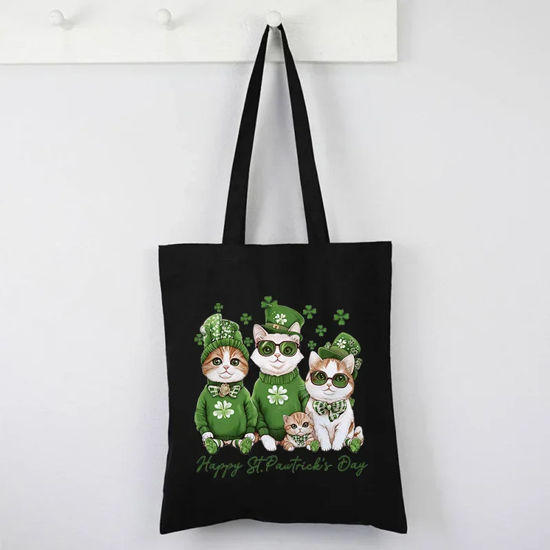 Happy St Patricks Day Shirt St Patricks Cats Tee Funny St Patricks Irish Shamrock Women Clothes Cat Lover Tops Vintage m