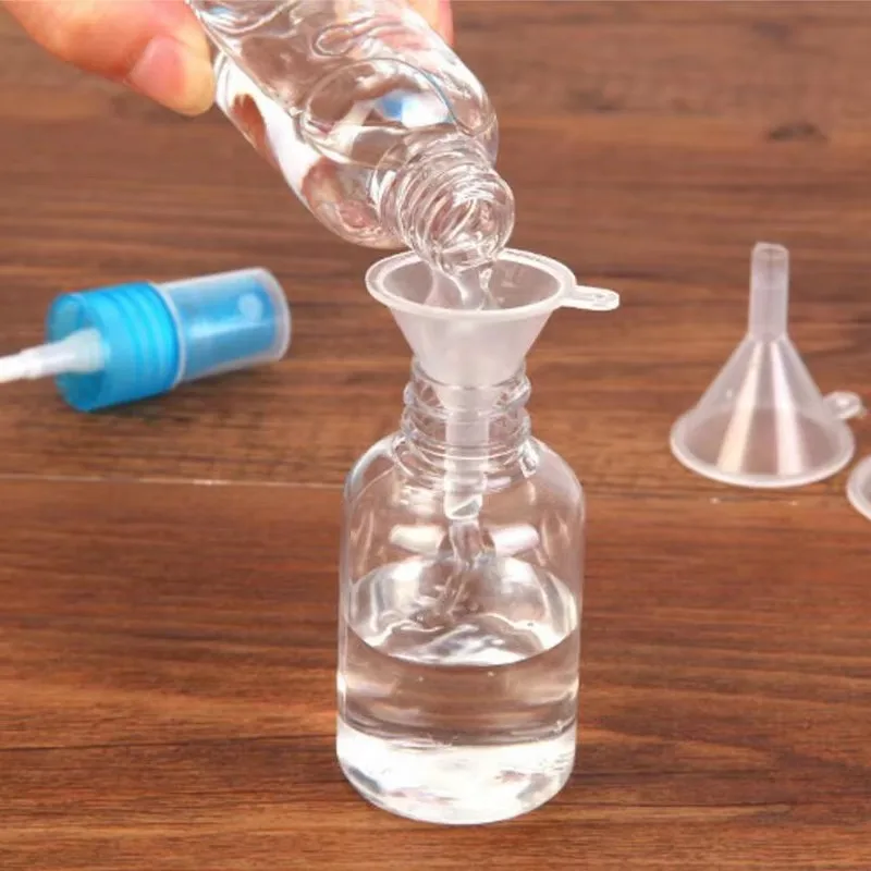 5000Pcs Plastic Funnel Mini Clear Hopper Separating Funnel for DIY Perfume Emulsion Kitchen Oil Liquid Filling Auxiliary Tools