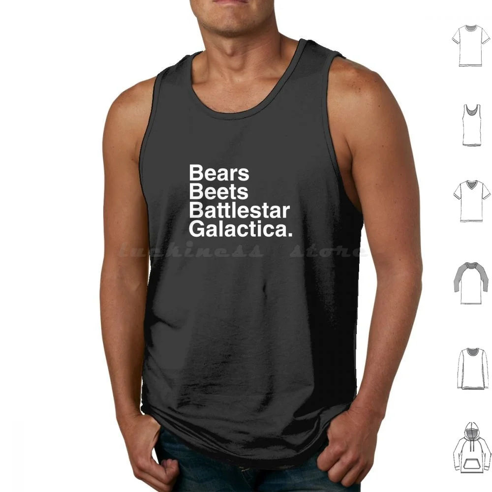 Bears. Beets. Battlestar Gallactica. Tank Tops Print Cotton Dwight Schrute The Office Kapoor Dunder Mifflin Miflin