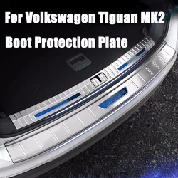 Trunk guard Boot Protection Plate For Volkswagen Tiguan MK2 car threshold guard Protective bar guards stainless steel