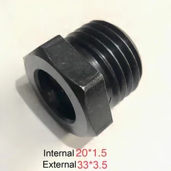 External M33 x 3.5 to M20 x 1.5 Lathe Screw Thread Spindle Chuck Insert Adapter Woodworking Lathe Thread Conversion