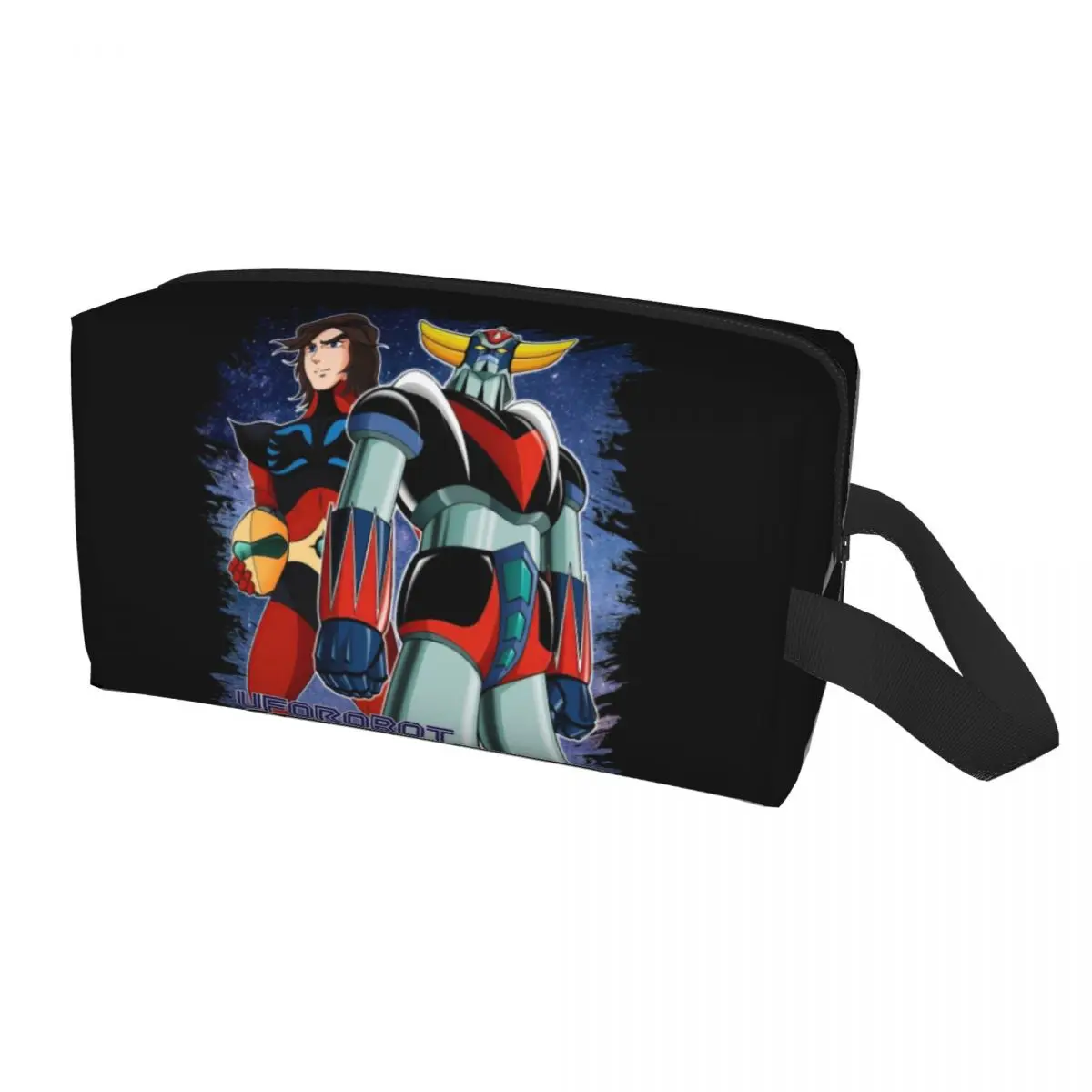 

Custom Goldorak Grendizer Actarus Toiletry Bag Cute UFO Robot Goldrake Cosmetic Makeup Organizer Beauty Storage Dopp Kit Case