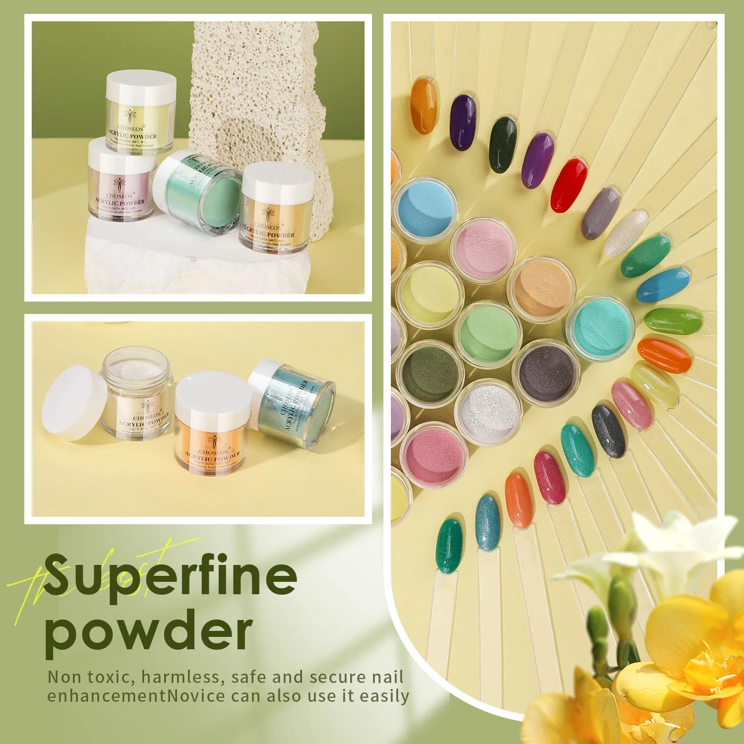 36-Farben-Acryl-Nagelpulver-Set – Premium-DIY-Kunstset für 3D-Bildhauerei und französische Erweiterungen – Schönheitsgeschenke für Frauen