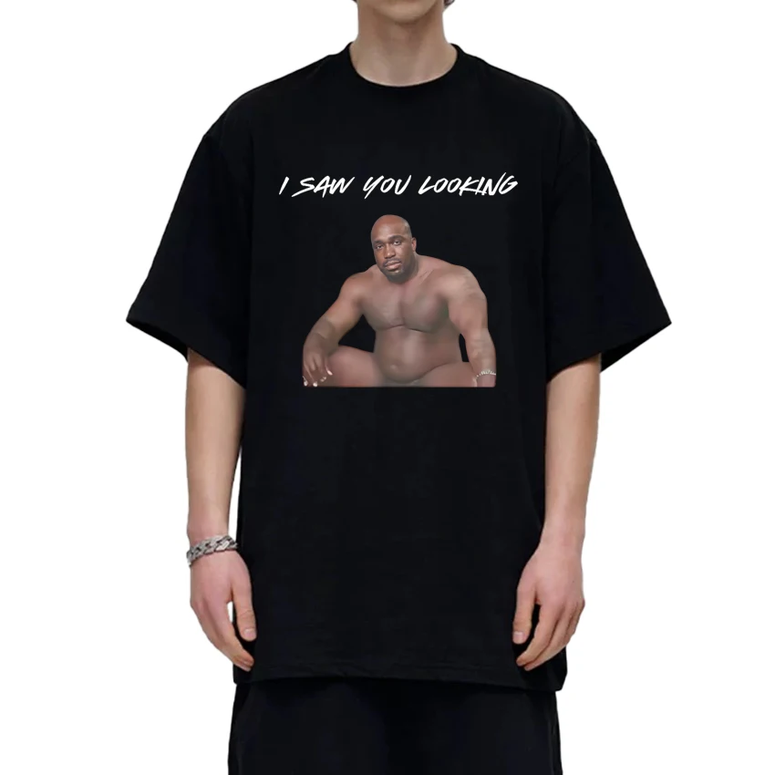 

Summer Funny Barry Wood I Saw You Looking Graphic short sleeve T-shirts Men Women Oversized T shirt Unisex harajuku Cotton Tops