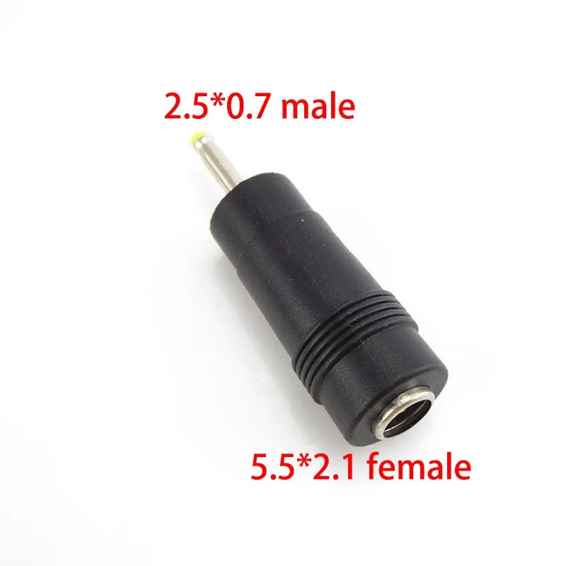 1/5/10pcs Female 5.5*2.1mm to Male 2.5*0.7mm Connectors DC Power Adapter PC Tablet Power Charger Adaptor Jack Plug B5