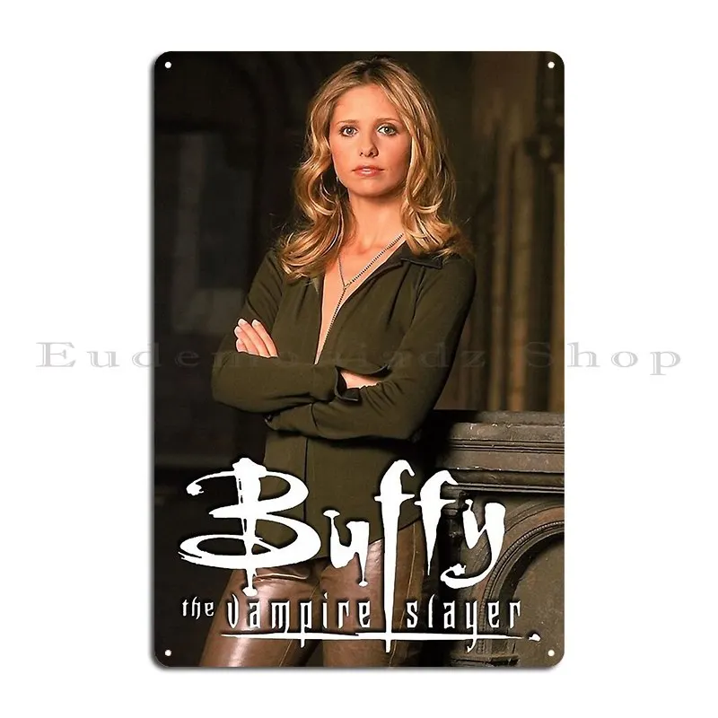 Mens Womens Buffy Summers Film Spike Funny Men Fan Metal Plaque Poster Cinema Design Club Bar Garage Plaques Tin Sign Poster