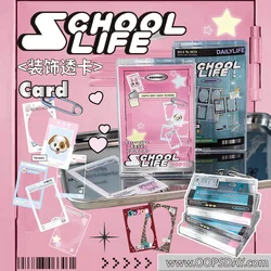 20sheet/box Cute American Style Student Card Sticker DIY Decor Kpop Idol Photocard Card Holder Tranparent Card Protector Film