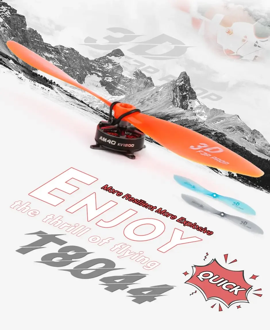 T-Motor T8044 F3P 3D Kunststoffpropeller Leichtgewichtige Propeller für RC-Flugzeuge und Drohnen – Detail 4