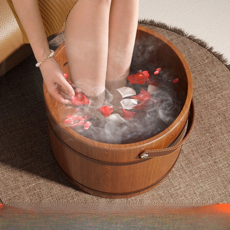 

Household high-grade foot washing basin foot soaking bucket wooden barrel cedar wood solid wood massage foot soaking