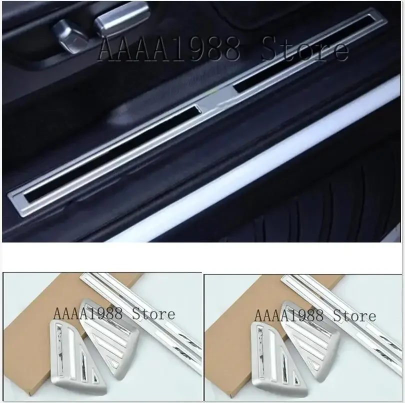 

4pcs Inner Welcome Door Sill Scuff Threshold Protector Plate Cover For Land Rover Freelander 2 Car Accessories 2009-2015