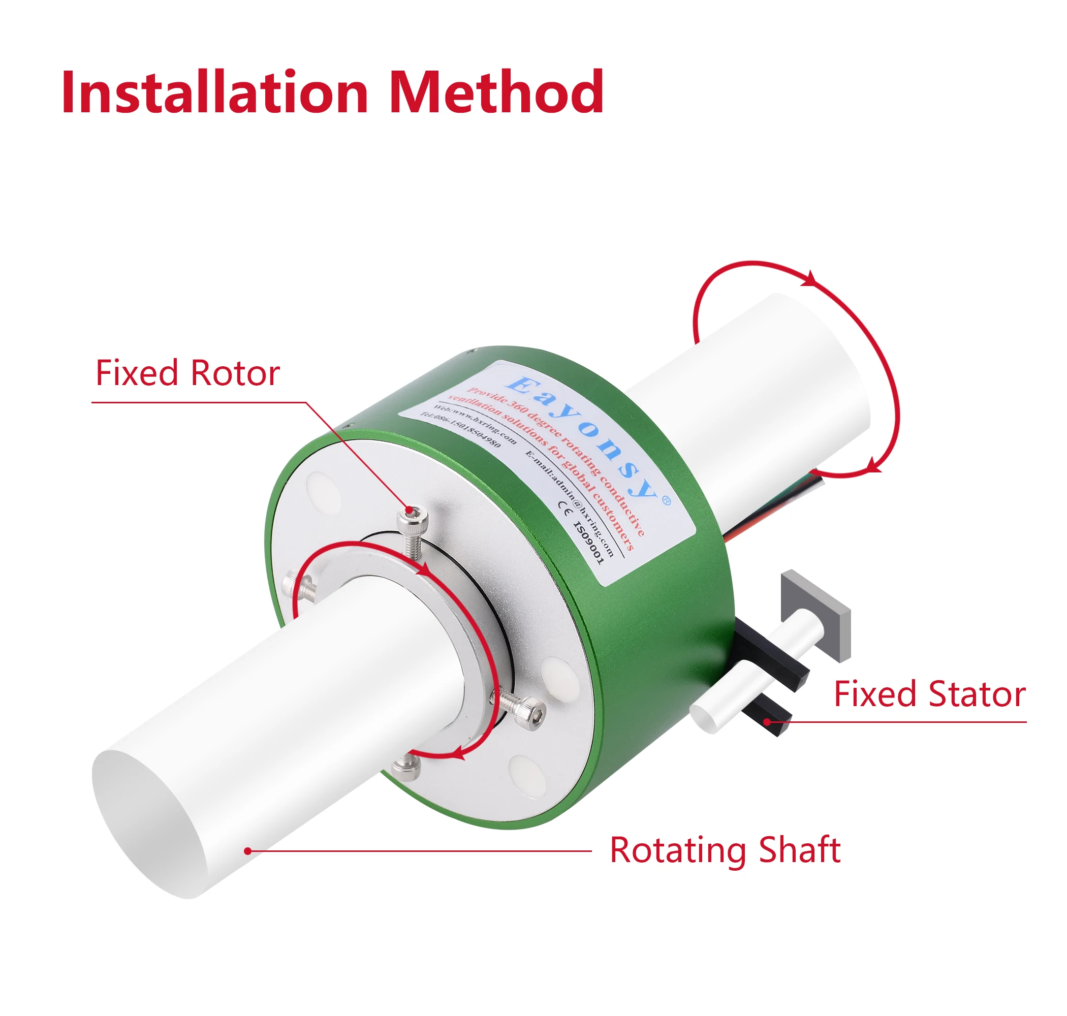 Rotary Electrical Connector 6 wires 10A/2A Through Hole Bore Size 12.7mm OD 56mm Slip Ring Conduction Circuit Customization