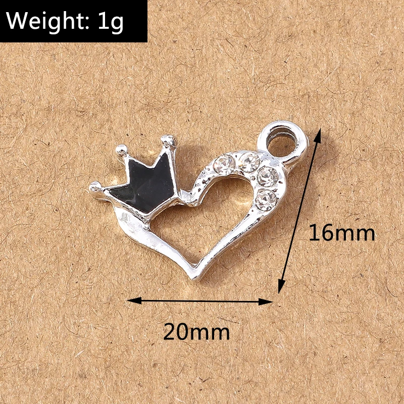 10 stücke 12x14mm Nette Kristall Blume Charme für Schmuck Machen DIY Tropfen Ohrringe Anhänger Halsketten Handmade Schlüsselanhänger handwerk Geschenke – Detail 11