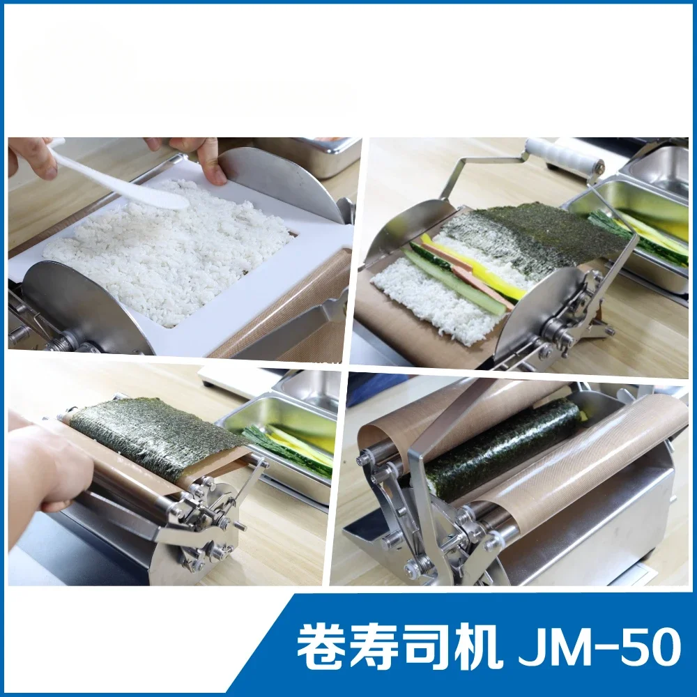 Round Sushi Roll Machine Manual Commercial Forming Machine Mold Tools Nori Steamed Rice All Stainless Steel Special for Small