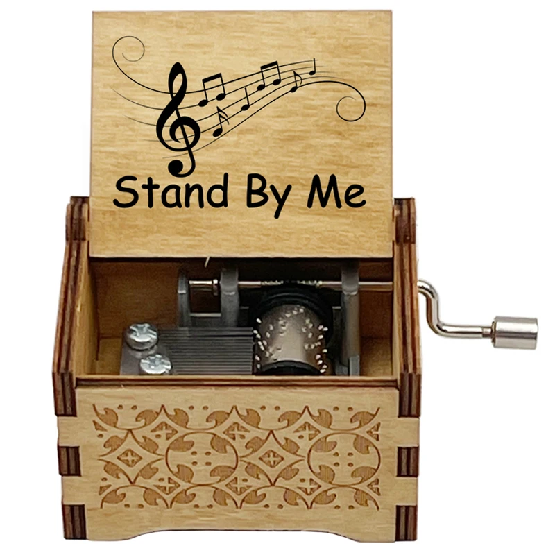 Rock Song《Stand by Me》Climax 14-seconds Adapted 18-Tone Music Box Home Wooden Box Decoration Ornaments Holiday Party Gifts