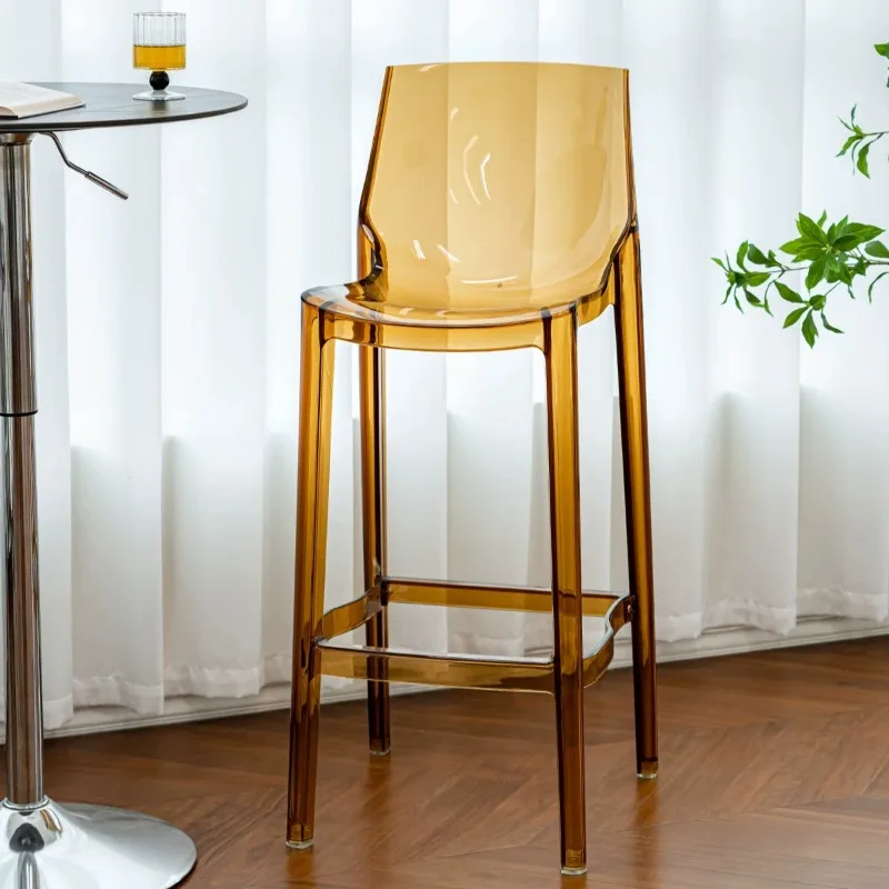 

Luxury Bar Chairs Creative High Kitchen Stools Comfortable Dining Chairs with Backrest Portable Living Room Highs Stool