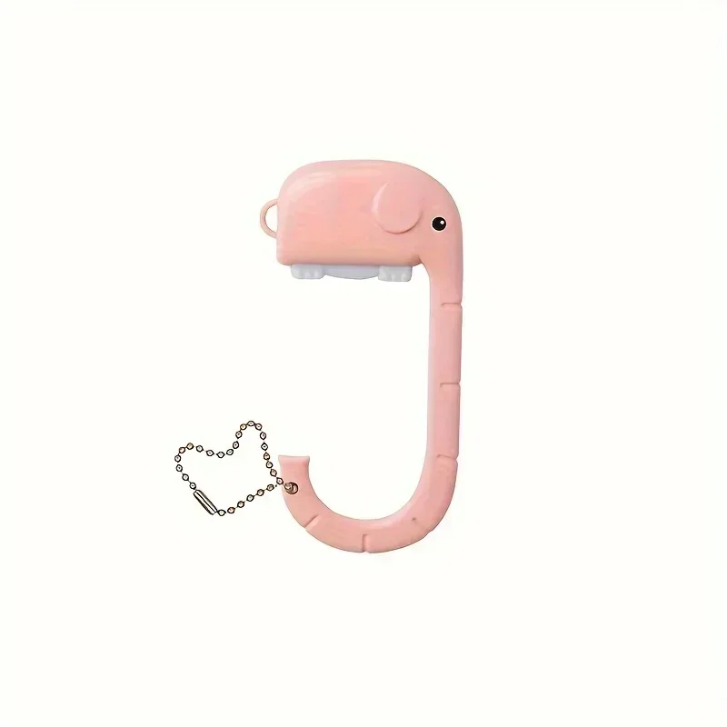 1 Cute Elephant Creative Desk Side Hanging Bag Hook, Portable and Detachable Office Storage Hook, Multifunctional Wardrobe Hook view 5