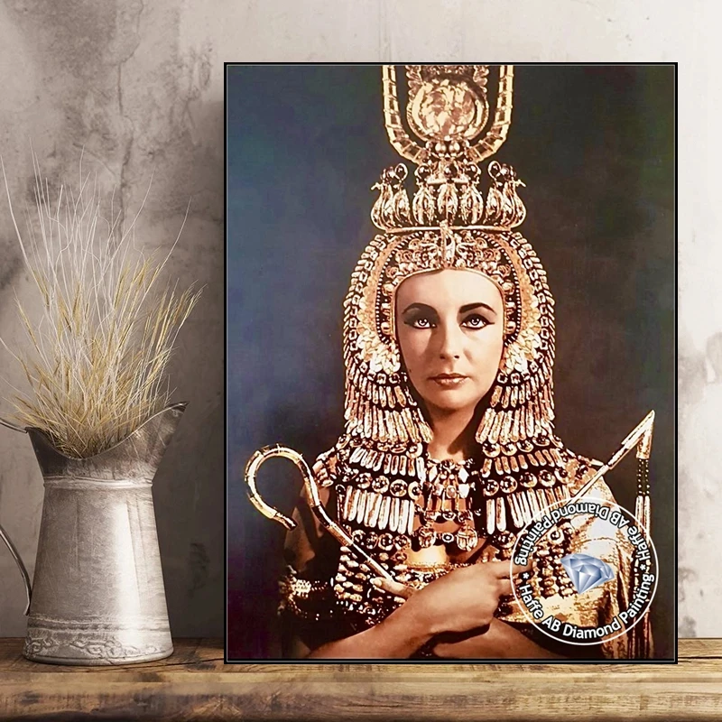 5d Elizabeth Taylor Actor AB Diamond Painting Full Drills Film Cleopatra Queen Cross Stitch Embroidery Wall Art Home Decor