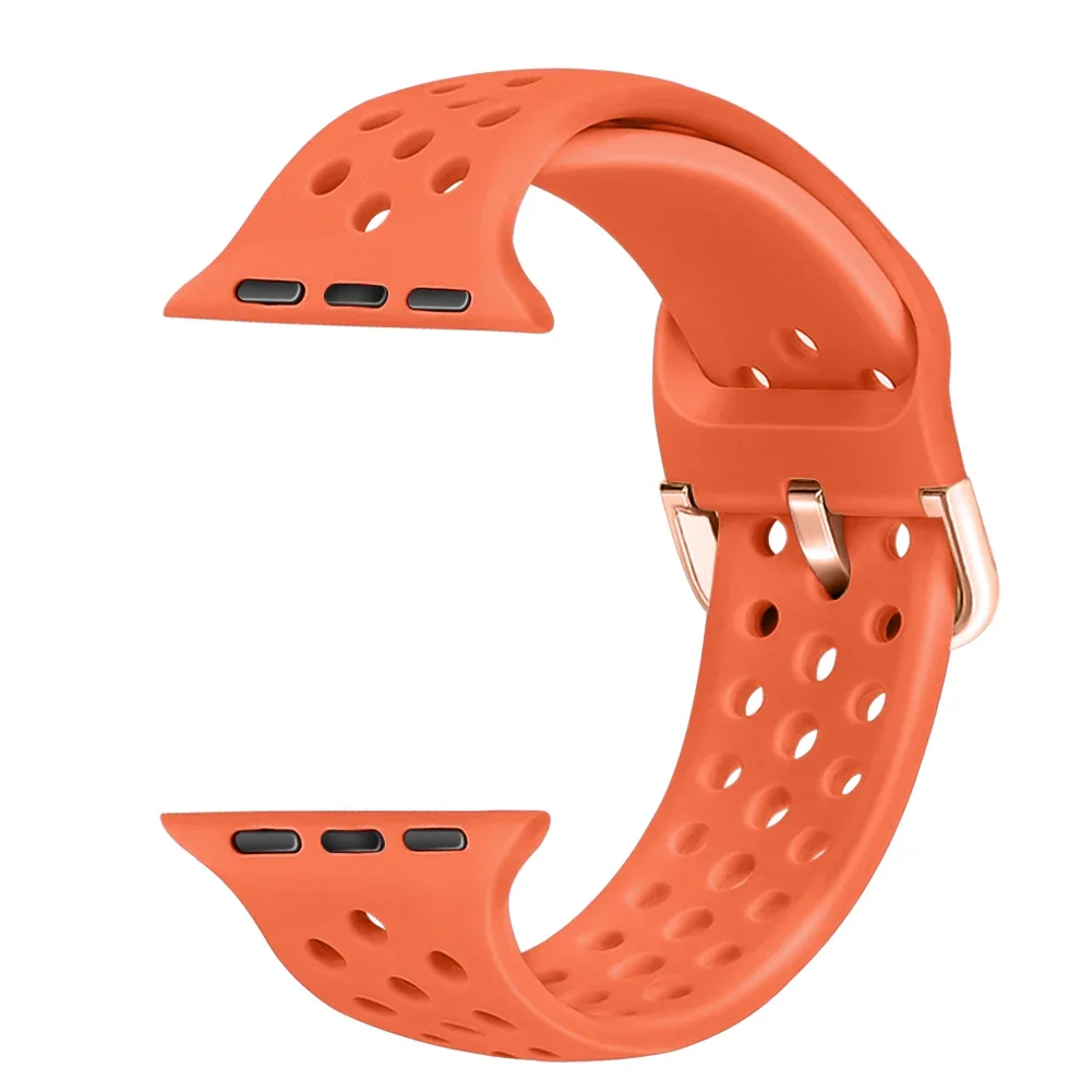 Silicone Strap For Apple Watch 12 11 10 42mm 46mm Ultra 4/3/2 49mm Adjustable Band iWatch 9 8 7 6 SE 45mm 41mm 44mm 40mm Correa