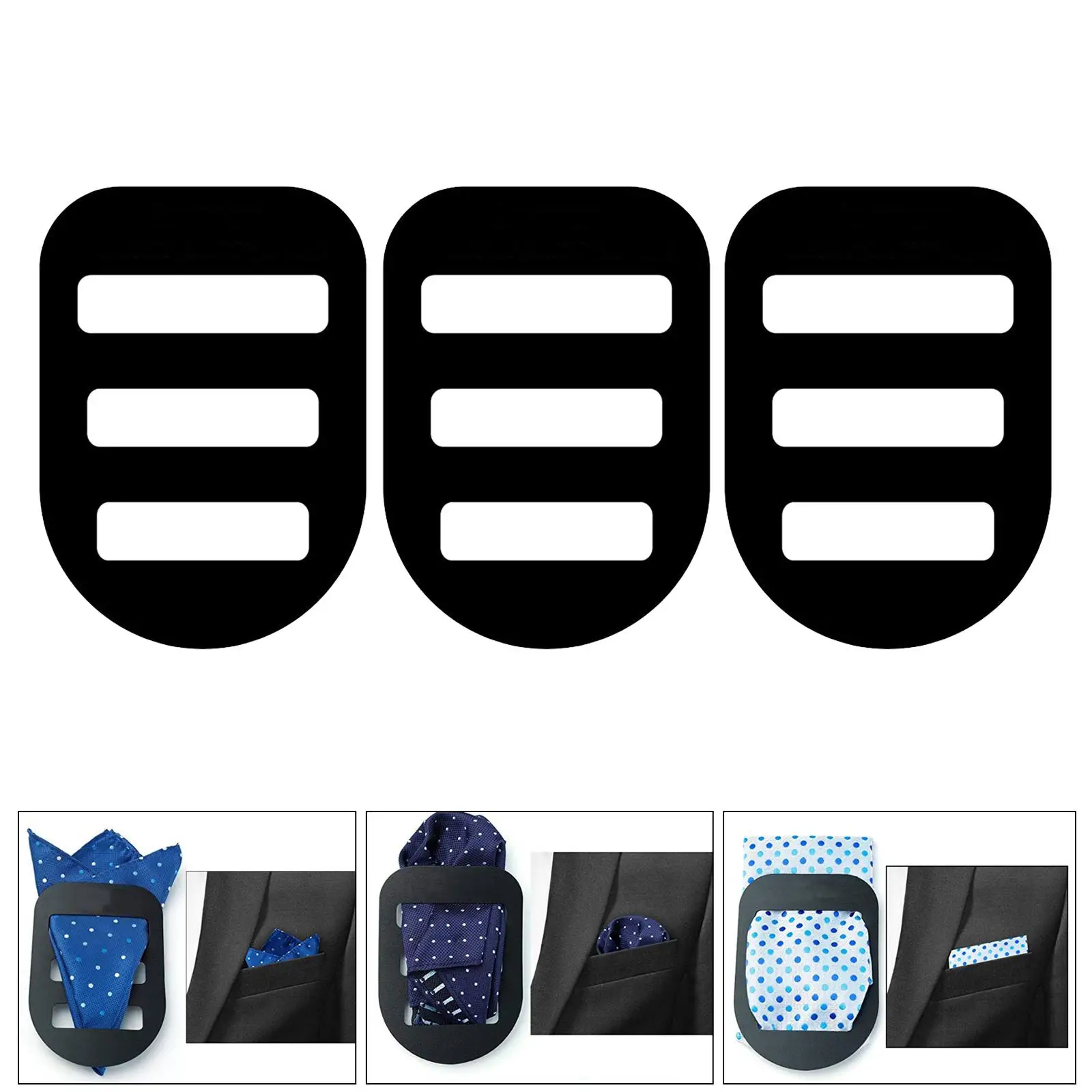 4x 3x fazzoletto da taschino con supporto quadrato da taschino