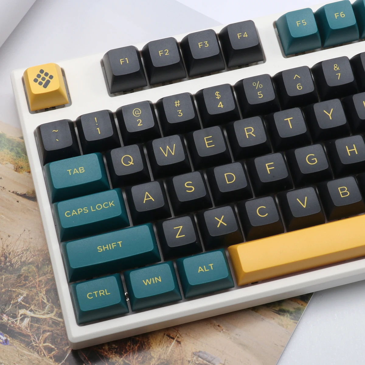 

Mars Green Keycap OSA Profile 226keys Double-shot Font ABS Keycap For Wired USB Mechanical Keyboard