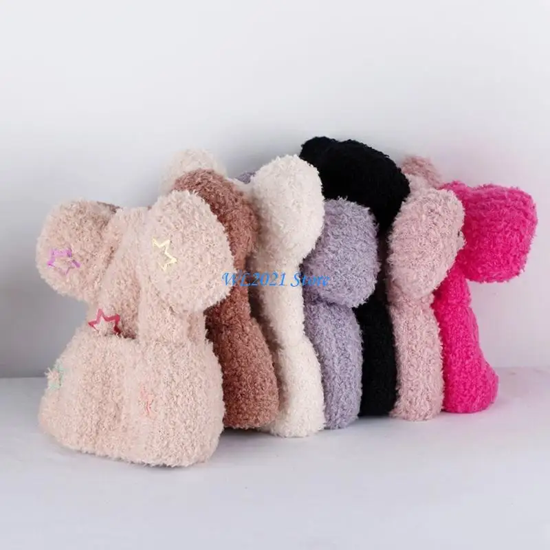 

G5GC Knit Beanie Hats for Women Cartoon Bear Ears Beanie Cap Winter Warm Cap