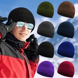 2023 New Men's Autumn Winter Hats Solid Color Warm Fleece Beanies Skullies Soft Warm Outdoor Ski Cycling Cap for Women Men